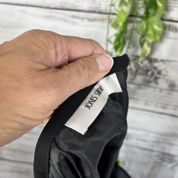 Jones Studio Skirt size 4 Classic Black Straight Knee Kick Pleats Modest Career - Picture 10 of 10